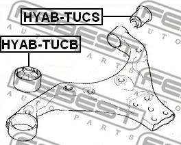 Febest HYAB-TUCS - Сайлентблок, рычаг подвески колеса parts5.com