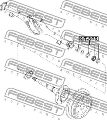 Febest KIT-SPR - Подшипник, приводной вал parts5.com