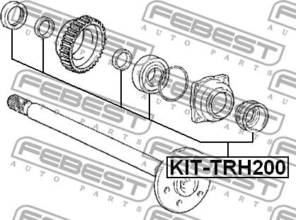 Febest KIT-TRH200 - Подшипник, приводной вал parts5.com