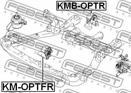 Febest KMB-OPTR - Подушка, опора, подвеска двигателя parts5.com