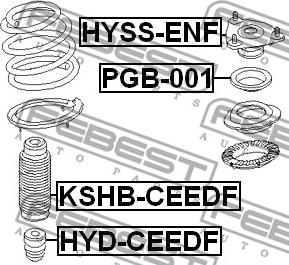 Febest KSHB-CEEDF - Пыльник амортизатора, защитный колпак parts5.com