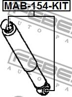 Febest MAB-154-KIT - Монтажный комплект, амортизатор parts5.com