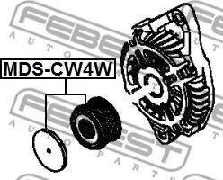 Febest MDS-CW4W - Pulley, alternator, freewheel clutch parts5.com