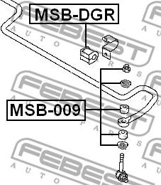 Febest MSB-009 - Ремкомплект, соединительная тяга стабилизатора parts5.com