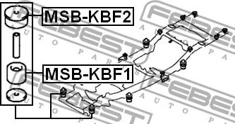 Febest MSB-KBF1 - Опора, рама автомобиля parts5.com