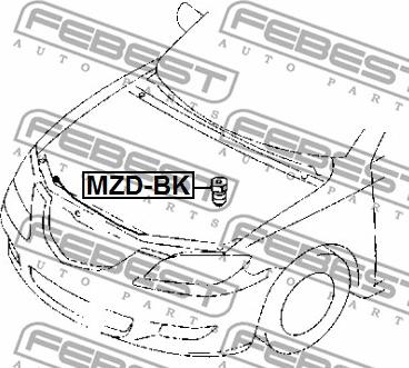 Febest MZD-BK - Буфер, капот parts5.com