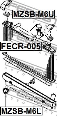 Febest MZSB-M6L - Подвеска, радиатор parts5.com