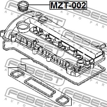 Febest MZT-002 - Прокладка, маслоналивная горловина parts5.com