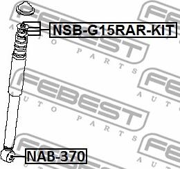 Febest NSB-G15RAR-KIT - Монтажный комплект, амортизатор parts5.com