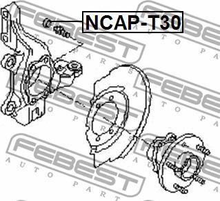 Febest NCAP-T30 - Буфер, поворотный кулак parts5.com