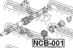 Febest NCB-001 - Подвеска, карданный вал parts5.com