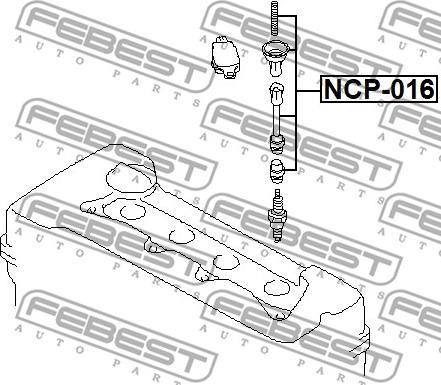 Febest NCP-016 - Вилка, катушка зажигания parts5.com