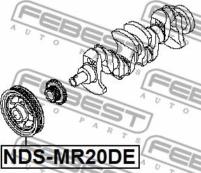 Febest NDS-MR20DE - Шкив коленчатого вала parts5.com