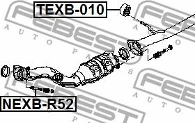 Febest NEXB-R52 - Монтажный комплект, система выпуска parts5.com