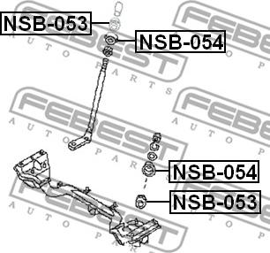 Febest NSB-053 - Втулка, рычаг поворотного кулака parts5.com