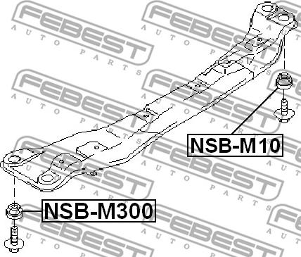 Febest NSB-M300 - Mounting, axle beam parts5.com