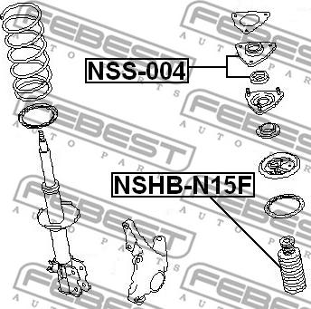 Febest NSHB-N15F - Отбойник, демпфер амортизатора parts5.com