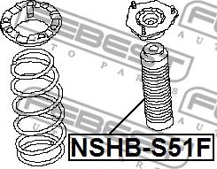 Febest NSHB-S51F - Пылезащитный комплект, амортизатор parts5.com