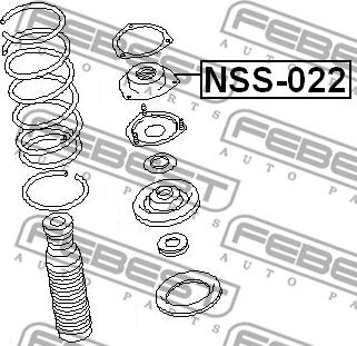 Febest NSS-022 - Опора стойки амортизатора, подушка parts5.com