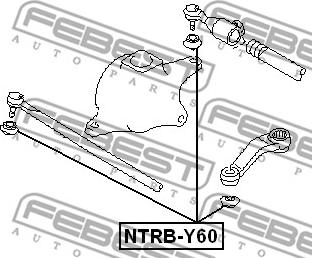 Febest NTRB-Y60 - Ремкомплект, наконечник поперечной рулевой тяги parts5.com