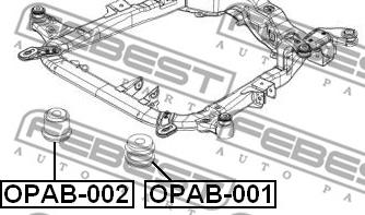 Febest OPAB-002 - Подвеска, вспомогательная рама / агрегатная опора parts5.com