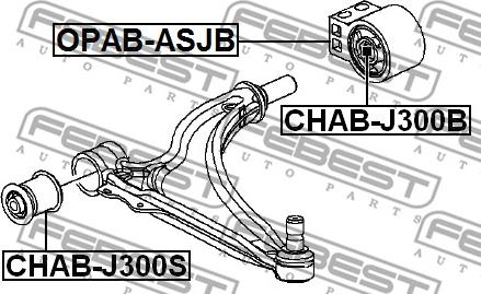 Febest OPAB-ASJB - Сайлентблок, рычаг подвески колеса parts5.com