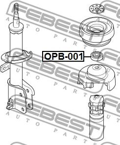 Febest OPB-001 - Rolling Bearing, suspension strut support mounting parts5.com