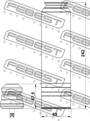 Febest OPSHB-ASJR-KIT - Пылезащитный комплект, амортизатор parts5.com