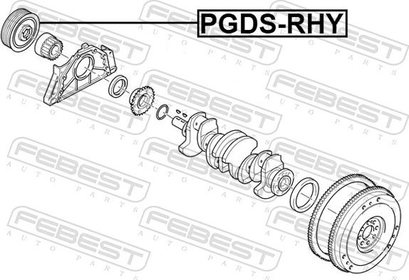 Febest PGDS-RHV - Шкив коленчатого вала parts5.com