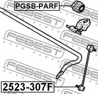 Febest PGSB-PARF - Втулка, стабилизатор parts5.com