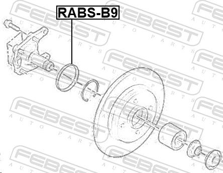 Febest RABS-B9 - Зубчатое кольцо для датчика ABS parts5.com