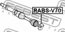 Febest RABS-V70 - Зубчатое кольцо для датчика ABS parts5.com