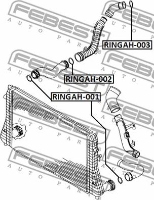 Febest RINGAH-002 - Уплотнительное кольцо, трубка нагнетаемого воздуха parts5.com