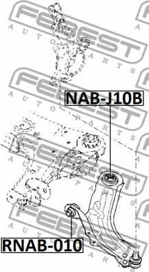 Febest RNAB-010 - Bush of Control / Trailing Arm parts5.com