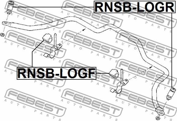 Febest RNSB-LOGF - Втулка, стабилизатор parts5.com