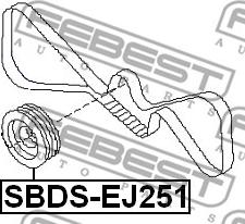 Febest SBDS-EJ251 - Шкив коленчатого вала parts5.com