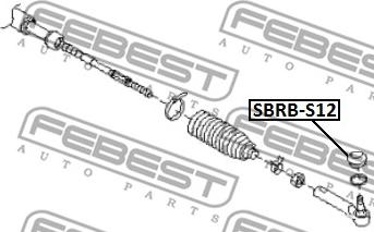 Febest SBRB-S12 - Ремкомплект, наконечник поперечной рулевой тяги parts5.com