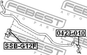 Febest SSB-G12F - Втулка, стабилизатор parts5.com