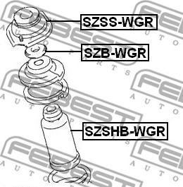 Febest SZSS-WGR - Top Strut Mounting parts5.com