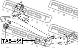 Febest TAB-455 - Втулка, балка моста parts5.com