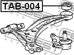 Febest TAB-004 - Сайлентблок, рычаг подвески колеса parts5.com