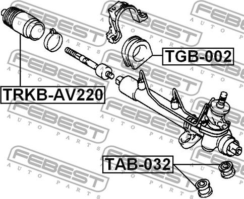 Febest TGB-002 - Подвеска, рулевое управление parts5.com