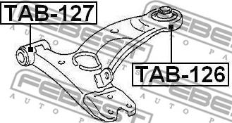 Febest TAB-127 - Сайлентблок, рычаг подвески колеса parts5.com