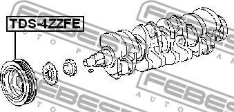 Febest TDS-4ZZFE - Шкив коленчатого вала parts5.com