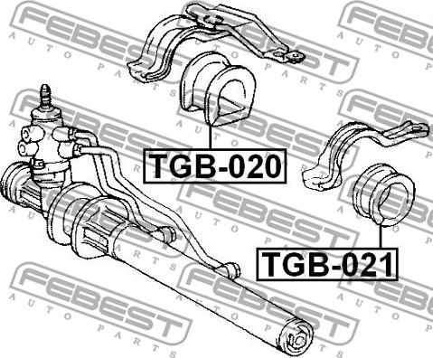 Febest TGB-020 - Подвеска, рулевое управление parts5.com