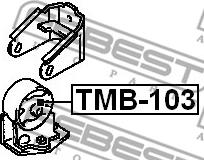 Febest TMB-103 - Подушка, опора, подвеска двигателя parts5.com