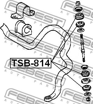 Febest TSB-814 - Втулка, стабилизатор parts5.com