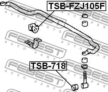 Febest TSB-718 - Подвеска, стойка вала parts5.com