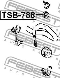 Febest TSB-788 - Подвеска, стойка вала parts5.com