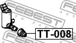 Febest TT-008 - Прокладка, насос омытеля / бачок омывателя parts5.com